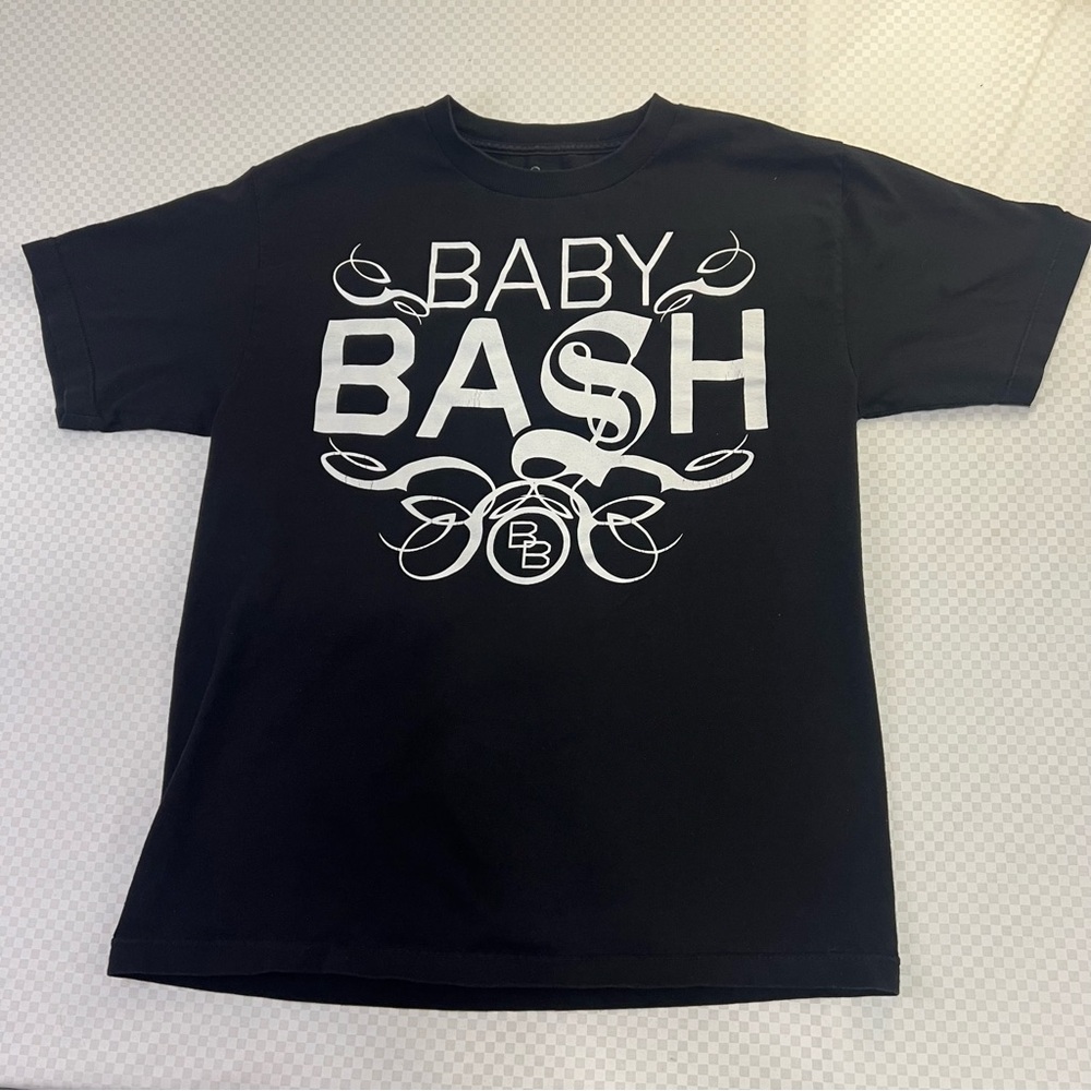 Baby Bash Concert Shirt Vintage 1999  Y2K Grunge Black White Size‎ Medium